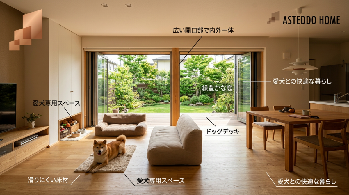 犬と暮らす住空間の実例