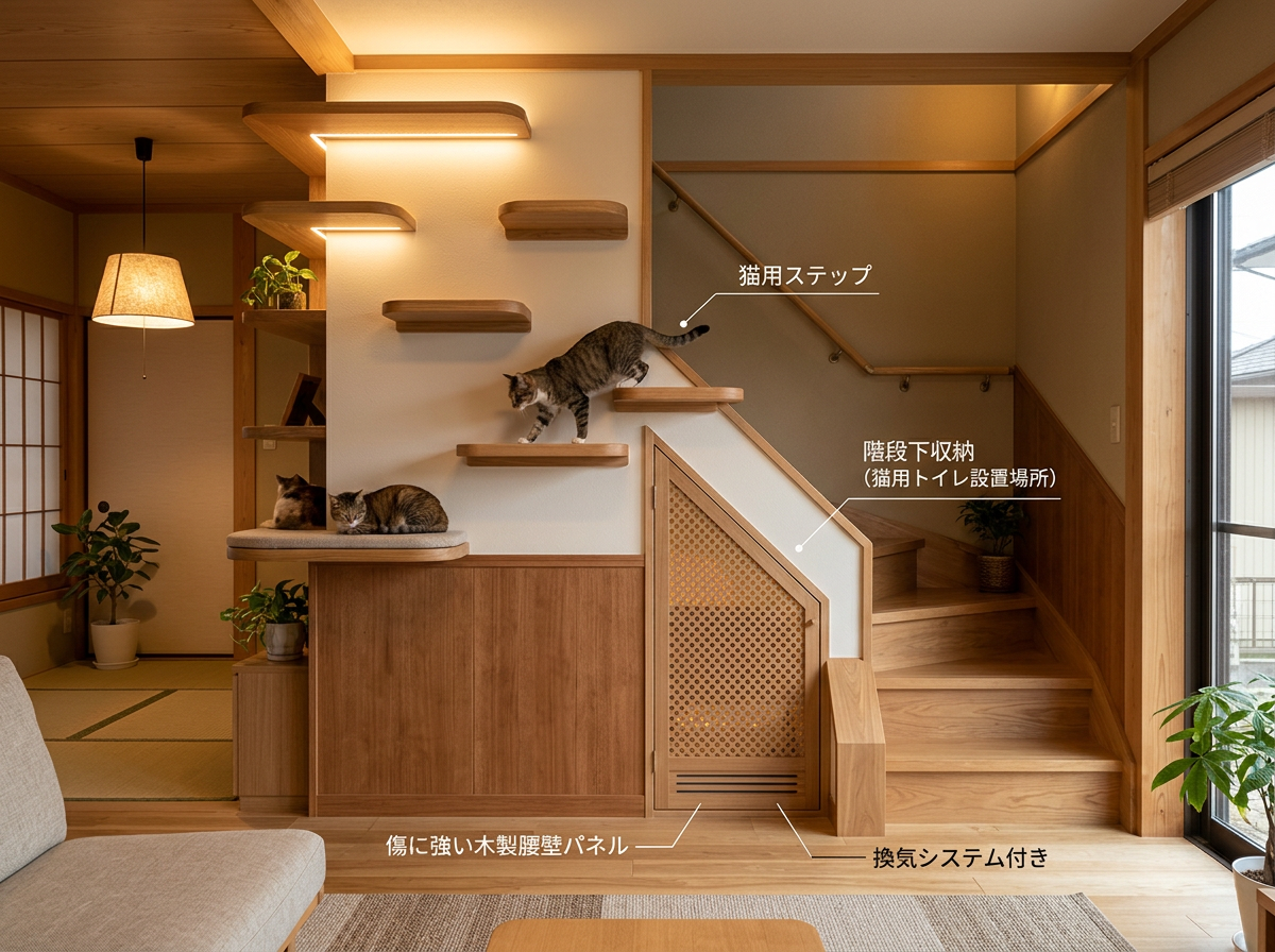 猫と暮らす家の理想の間取りとは？愛猫が喜ぶ工夫7選と失敗しないリフォームのポイント